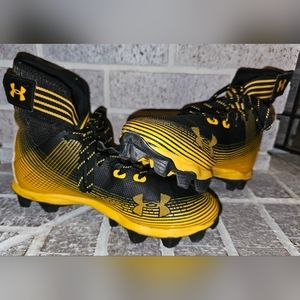 Under Armour Kids' Highlight Franchise RM Football Cleats Gold Youth Size 6